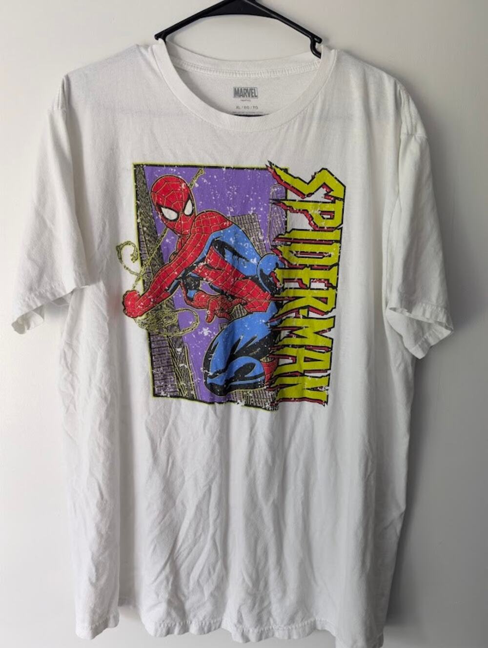 Marvel Spider-Man Graphic T-Shirt Men's XL White
